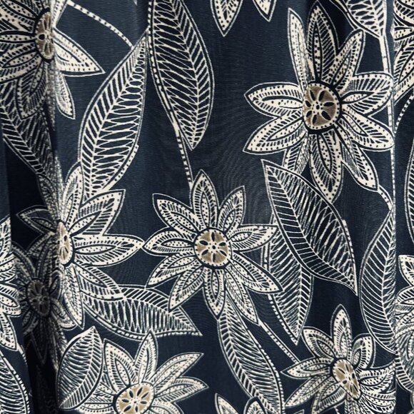 Womens Midi Skirt Medium Boho Cottagecore Prairie A Line Flowy Brown Neutral - Picture 3 of 8